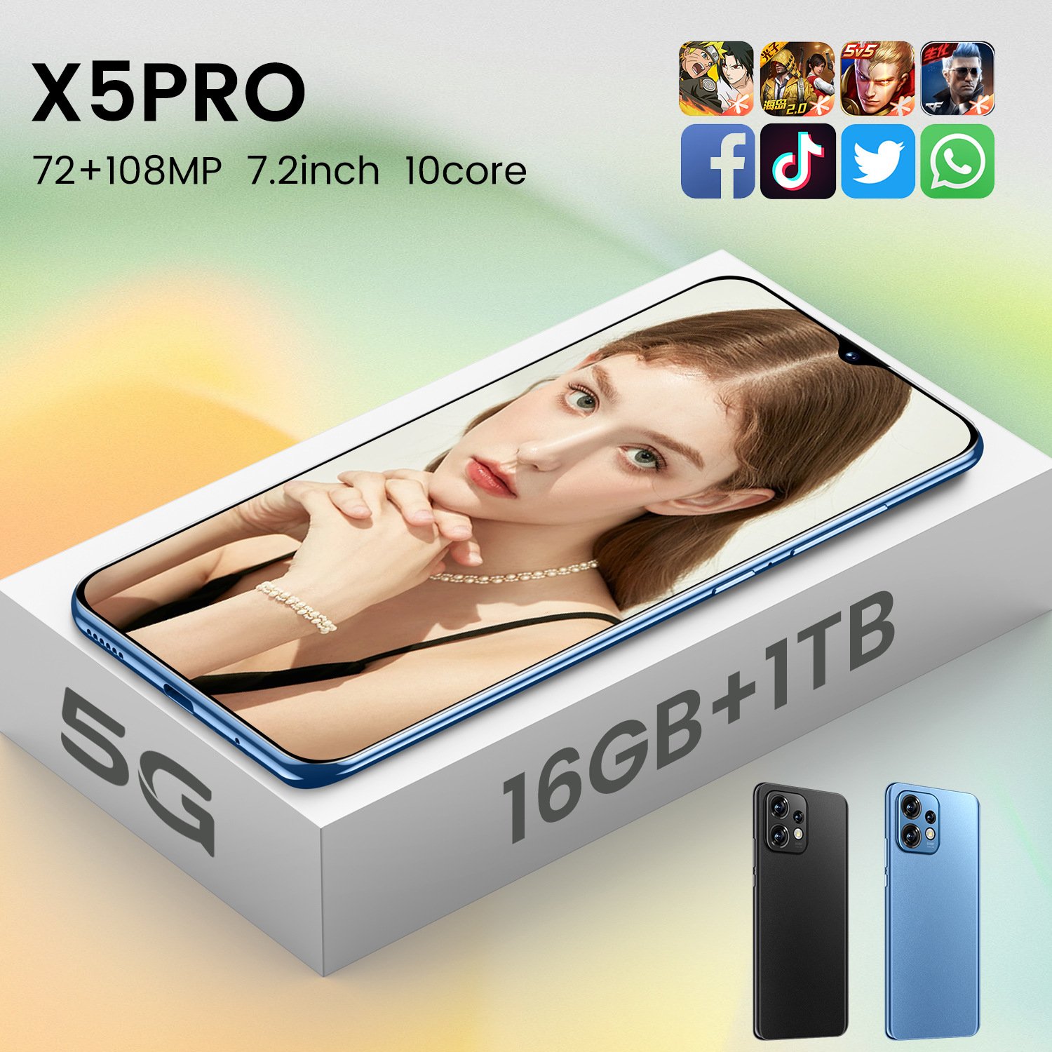 Illuminate Your World with X5PRO 2023 Latest Flagship Android Smartphone OZON 3G 4G 5G Top Seller in Consumer Electronics